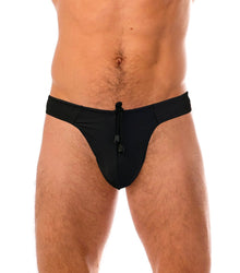  St Tropez Swim Thong Black - Kiniki